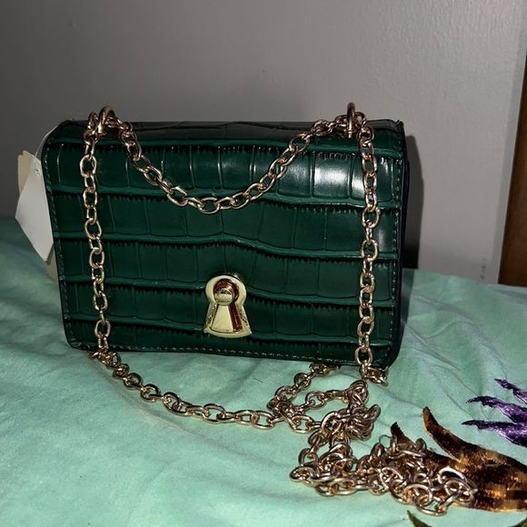 GB girls Other - GB Girls embossed, croc, mini purse with gold chain